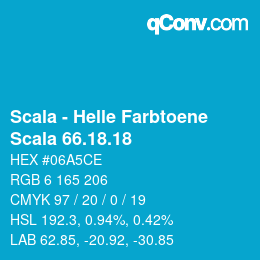 颜色代码: Scala - Helle Farbtoene - Scala 66.18.18 | qconv.com