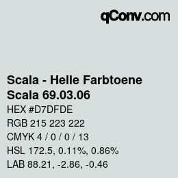 颜色代码: Scala - Helle Farbtoene - Scala 69.03.06 | qconv.com