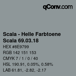 颜色代码: Scala - Helle Farbtoene - Scala 69.03.18 | qconv.com