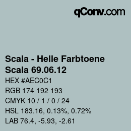Farbcode: Scala - Helle Farbtoene - Scala 69.06.12 | qconv.com