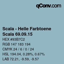 颜色代码: Scala - Helle Farbtoene - Scala 69.09.15 | qconv.com