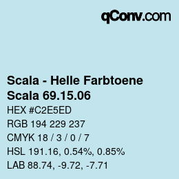 颜色代码: Scala - Helle Farbtoene - Scala 69.15.06 | qconv.com