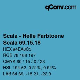 颜色代码: Scala - Helle Farbtoene - Scala 69.15.18 | qconv.com