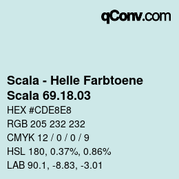 颜色代码: Scala - Helle Farbtoene - Scala 69.18.03 | qconv.com