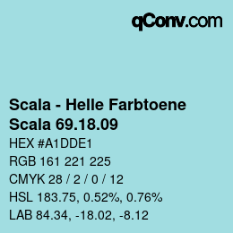 颜色代码: Scala - Helle Farbtoene - Scala 69.18.09 | qconv.com