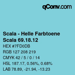 颜色代码: Scala - Helle Farbtoene - Scala 69.18.12 | qconv.com