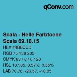 颜色代码: Scala - Helle Farbtoene - Scala 69.18.15 | qconv.com