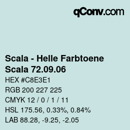 颜色代码: Scala - Helle Farbtoene - Scala 72.09.06 | qconv.com