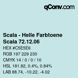 颜色代码: Scala - Helle Farbtoene - Scala 72.12.06 | qconv.com