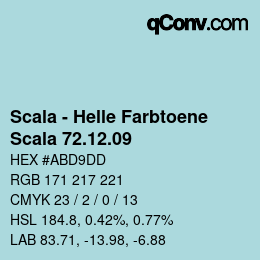 カラーコード: Scala - Helle Farbtoene - Scala 72.12.09 | qconv.com