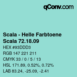 颜色代码: Scala - Helle Farbtoene - Scala 72.18.09 | qconv.com
