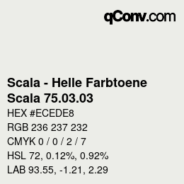 Farbcode: Scala - Helle Farbtoene - Scala 75.03.03 | qconv.com