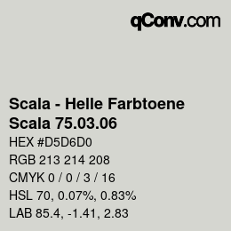 颜色代码: Scala - Helle Farbtoene - Scala 75.03.06 | qconv.com