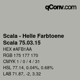 颜色代码: Scala - Helle Farbtoene - Scala 75.03.15 | qconv.com
