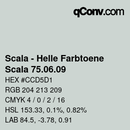 颜色代码: Scala - Helle Farbtoene - Scala 75.06.09 | qconv.com
