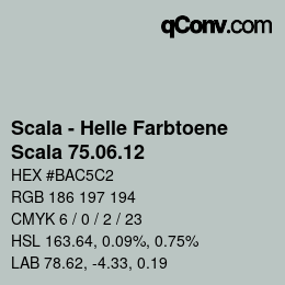 颜色代码: Scala - Helle Farbtoene - Scala 75.06.12 | qconv.com