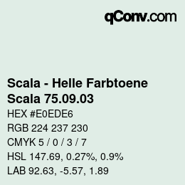 颜色代码: Scala - Helle Farbtoene - Scala 75.09.03 | qconv.com