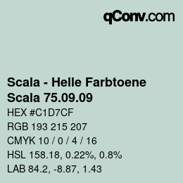 颜色代码: Scala - Helle Farbtoene - Scala 75.09.09 | qconv.com
