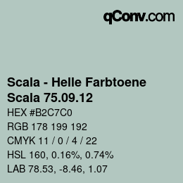 颜色代码: Scala - Helle Farbtoene - Scala 75.09.12 | qconv.com