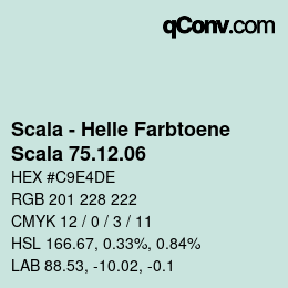颜色代码: Scala - Helle Farbtoene - Scala 75.12.06 | qconv.com