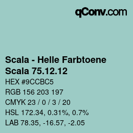 颜色代码: Scala - Helle Farbtoene - Scala 75.12.12 | qconv.com