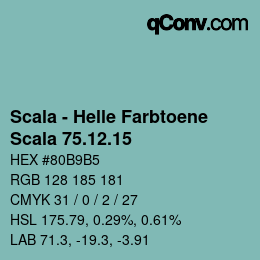 颜色代码: Scala - Helle Farbtoene - Scala 75.12.15 | qconv.com