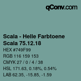 颜色代码: Scala - Helle Farbtoene - Scala 75.12.18 | qconv.com