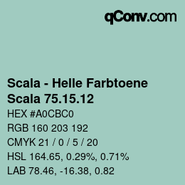 颜色代码: Scala - Helle Farbtoene - Scala 75.15.12 | qconv.com