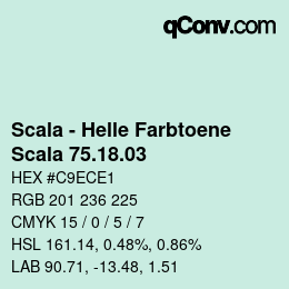 颜色代码: Scala - Helle Farbtoene - Scala 75.18.03 | qconv.com