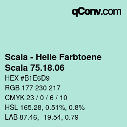 颜色代码: Scala - Helle Farbtoene - Scala 75.18.06 | qconv.com