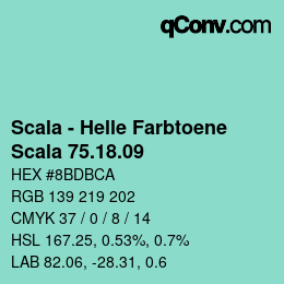 颜色代码: Scala - Helle Farbtoene - Scala 75.18.09 | qconv.com