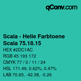Farbcode: Scala - Helle Farbtoene - Scala 75.18.15 | qconv.com