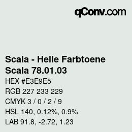 颜色代码: Scala - Helle Farbtoene - Scala 78.01.03 | qconv.com