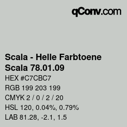 颜色代码: Scala - Helle Farbtoene - Scala 78.01.09 | qconv.com