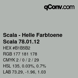 颜色代码: Scala - Helle Farbtoene - Scala 78.01.12 | qconv.com