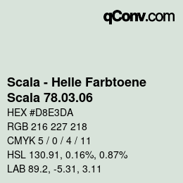 カラーコード: Scala - Helle Farbtoene - Scala 78.03.06 | qconv.com