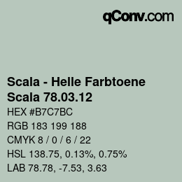 颜色代码: Scala - Helle Farbtoene - Scala 78.03.12 | qconv.com