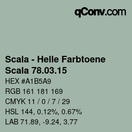 颜色代码: Scala - Helle Farbtoene - Scala 78.03.15 | qconv.com