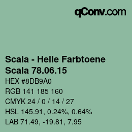 颜色代码: Scala - Helle Farbtoene - Scala 78.06.15 | qconv.com