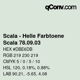 颜色代码: Scala - Helle Farbtoene - Scala 78.09.03 | qconv.com