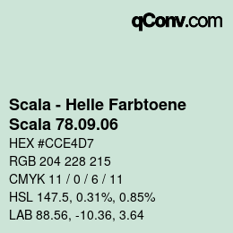 Code couleur: Scala - Helle Farbtoene - Scala 78.09.06 | qconv.com