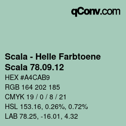 颜色代码: Scala - Helle Farbtoene - Scala 78.09.12 | qconv.com