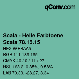 颜色代码: Scala - Helle Farbtoene - Scala 78.15.15 | qconv.com
