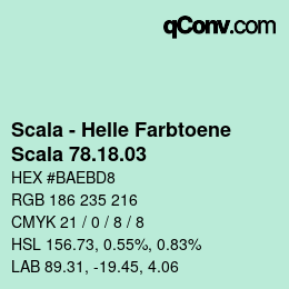 颜色代码: Scala - Helle Farbtoene - Scala 78.18.03 | qconv.com