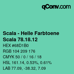 颜色代码: Scala - Helle Farbtoene - Scala 78.18.12 | qconv.com