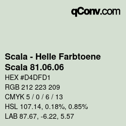颜色代码: Scala - Helle Farbtoene - Scala 81.06.06 | qconv.com