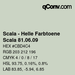 颜色代码: Scala - Helle Farbtoene - Scala 81.06.09 | qconv.com