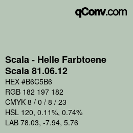 カラーコード: Scala - Helle Farbtoene - Scala 81.06.12 | qconv.com