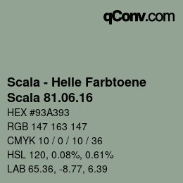 颜色代码: Scala - Helle Farbtoene - Scala 81.06.16 | qconv.com