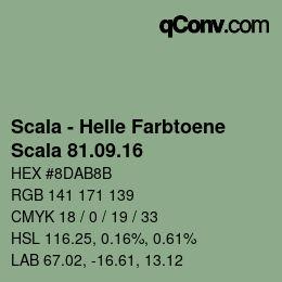 颜色代码: Scala - Helle Farbtoene - Scala 81.09.16 | qconv.com